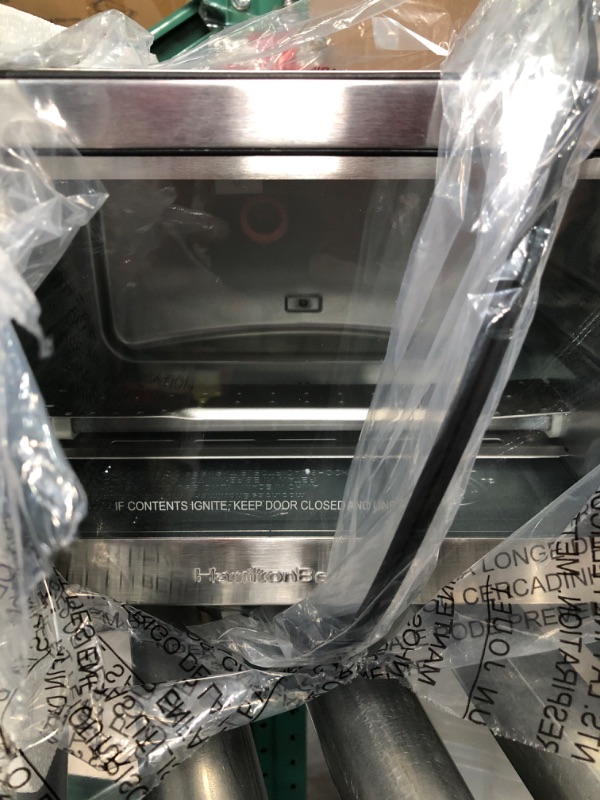 Photo 1 of Hamilton Beach Countertop Toaster Oven & Pizza Maker Large 4-Slice Capacity, Stainless Steel (31401) and 2-Way Brewer Coffee Maker, Single-Serve and 12-Cup Pot, Black