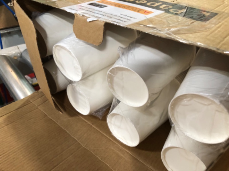 Photo 2 of (READ FULL POST) [12 oz 500 pack] Paper Coffee Cups,Paper Cups 12oz, Hot Cups, Ideal for Hot Drinks, Coffee(white) 12 oz 500 Count (Pack of 1)