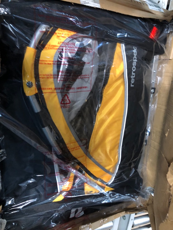 Photo 1 of Retrospec Rover Kids Bicycle Trailer Single and Double Passenger Children’s Foldable 2 Passenger Trailer Sun