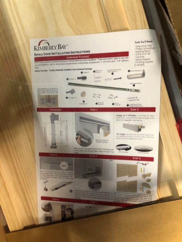 Photo 3 of ***USED - LIKELY MISSING PARTS - UNABLE TO VERIFY FUNCTIONALITY***
Snavely International Closet Door, Bi-fold, 6-Panel Style Solid Wood (80x30)