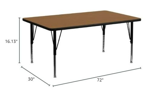 Photo 4 of (READ FULL POST) Flash Furniture 30''W x 72''L Rectangular  HP Laminate Activity Table Top 