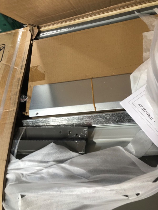 Photo 1 of Shintenchi 6X4 FT Outdoor Storage Shed,Waterproof Metal Garden Sheds with Lockable Double Door,Weather Resistant Steel Tool Storage House Shed for Yard,Garden,Patio,Lawn,Grey 6FT x 4FT Beige grey