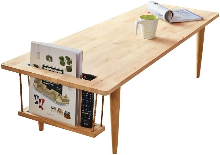 Photo 1 of ***USED - LIKELY MISSING PARTS - UNABLE TO VERIFY FUNCTIONALITY***
Mid Century Modern Mini-Swing Wooden Coffee/Tea Table, Real Solid Wood Cafe Table for Home Living Room,Office, Length of 47.25 inches,Natura