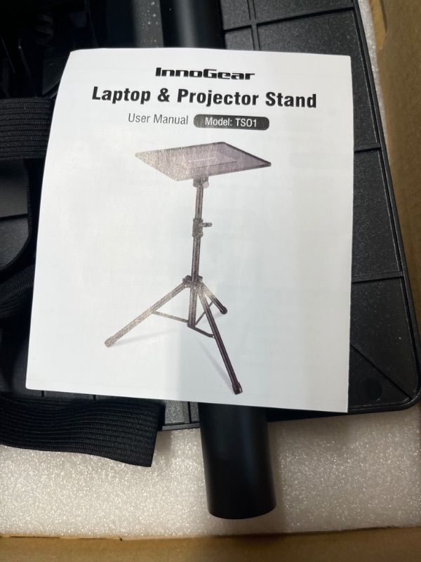 Photo 3 of InnoGear Projector Stand Tripod, Portable Laptop Tripod Stand Height Adjustable from 21" to 54" Heavy Duty Projector Tripod for Outdoor Office Home Stage Studio Podium Computer DJ Racks