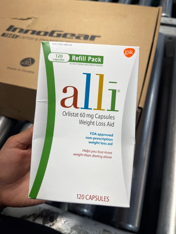 Photo 2 of alli Weight Loss Diet Pills, Orlistat 60 mg Capsules, Non Prescription Weight Loss Aid, 120 Count Refill Pack