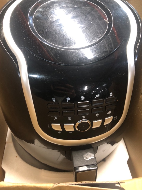 Photo 2 of ***HEAVILY USED - COVERED IN GREASE - POWERS ON - UNABLE TO TEST FURTHER***
Ninja AF101 Air Fryer that Crisps, Roasts, Reheats, & Dehydrates, for Quick, Easy Meals, 4 Quart Capacity, & High Gloss Finish, Black/Grey 4 Quarts