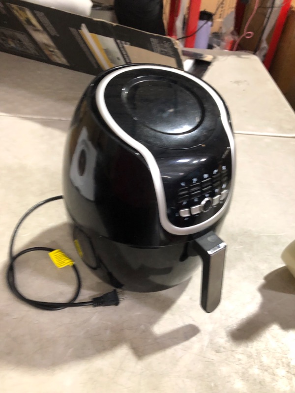 Photo 7 of ***HEAVILY USED - COVERED IN GREASE - POWERS ON - UNABLE TO TEST FURTHER***
Ninja AF101 Air Fryer that Crisps, Roasts, Reheats, & Dehydrates, for Quick, Easy Meals, 4 Quart Capacity, & High Gloss Finish, Black/Grey 4 Quarts