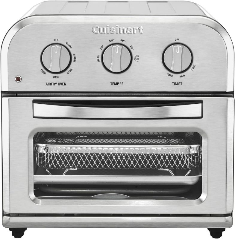 Photo 1 of **SEE NOTES** Cuisinart TOA-26 Compact Airfryer Toaster Oven, 1800-Watt Motor with 6-in-1 Functions and Wide Temperature Range, Large Capacity Air Fryer with 60-Minute Timer/Auto-Off, Stainless Steel
