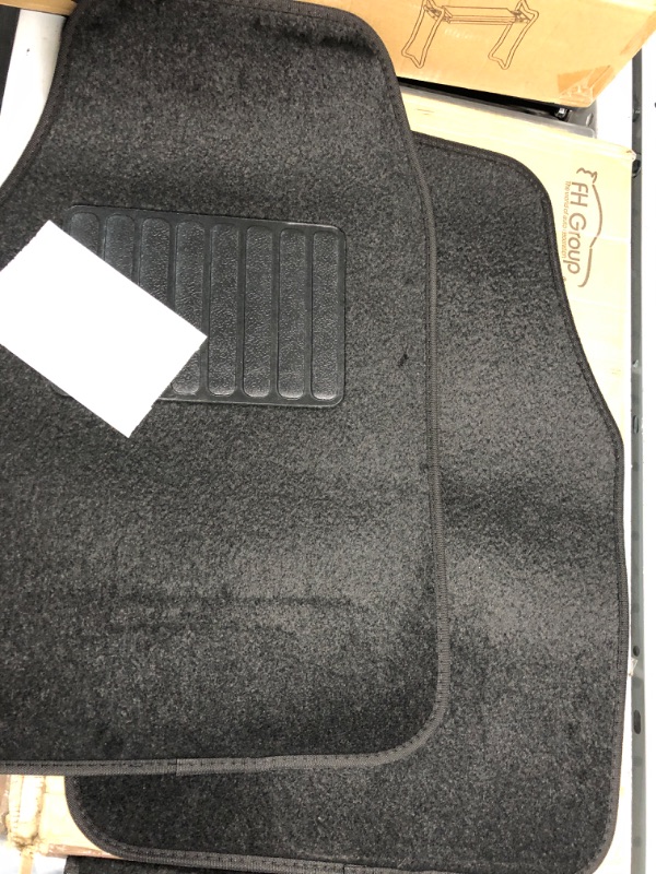 Photo 3 of FH Group Automotive Floor Mats - Black Carpet Floor Mats for Cars, Universal Fit Full Set, All Purpose Car Floor Mats, Carpet Protector Mat for Most Sedan, SUV, Truck Floor Mats Black 3 pc Carpet Floor Mats