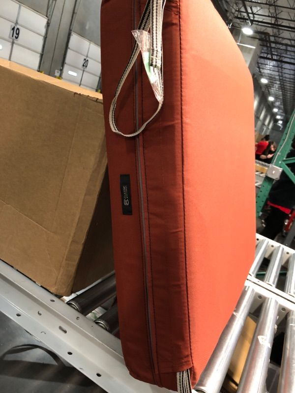 Photo 1 of **NONREFUNDABLE**FOR PARTS OR REPAIR**SEE NOTES**
Classic Accessories Ravenna Water-Resistant Patio Lounge Chair/Loveseat Cushion, 25 x 27 x 5 Inch, Spice, rectangle Outdoor Seat Cushion 25"W x 27"D x 5"Thick Spice