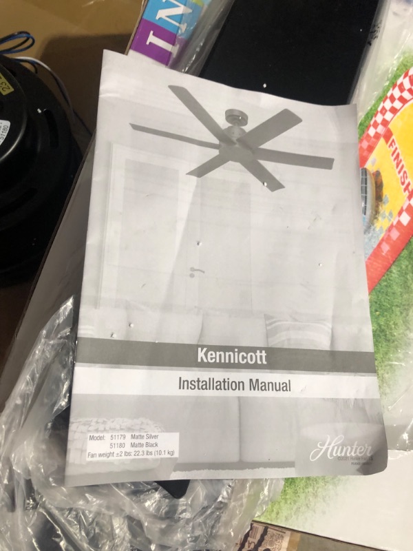 Photo 4 of ***USED - LIKELY MISSING PARTS - UNABLE TO VERIFY FUNCTIONALITY***
Kennicott 52 in. Outdoor Matte Black Ceiling Fan with Wall Control