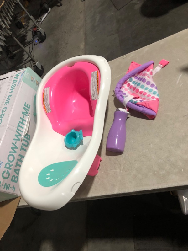 Photo 2 of ***USED - LIKELY MISSING PARTS - UNABLE TO VERIFY FUNCTIONALITY***
Fisher-Price Baby To Toddler Bath 4-In-1 Sling ‘N Seat Tub With Removable Infant Support And 2 Toys, Pink