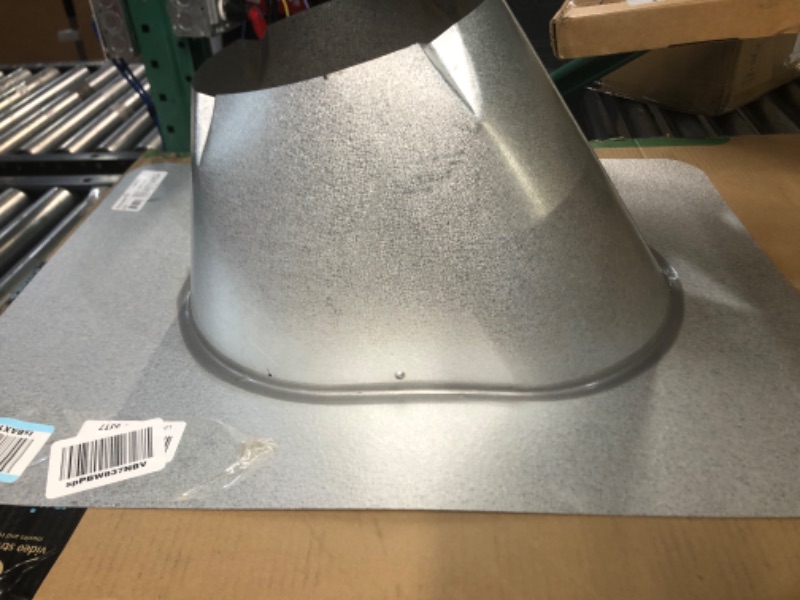 Photo 2 of **STOCK IMAGE IS A REFERENCE ONLY- SMALL DENTS ON TOP** M & G Duravent 6DT-F6 6 Inch Dura Vent Duratech Flashing 0/12-6/12 Pitch Galvanized storm Collar Not Included