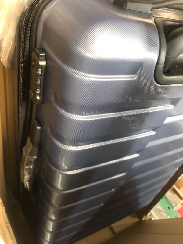 Photo 4 of * 24'' * used * 
Coolife Luggage Suitcase  PC+ABS Spinner TSA Lock Telescopic Handle blue M(24in)