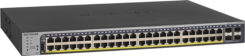 Photo 1 of [stock photo for reference]
NETGEAR 52-Port PoE Gigabit Ethernet Smart Switch (GS748T)