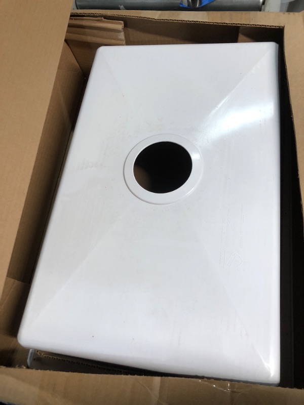 Photo 1 of Lippert RV Single Kitchen Galley Sink - 25" x 17" x 6.6" White ABS Plastic for 5th Wheel, Travel Trailer, Camper