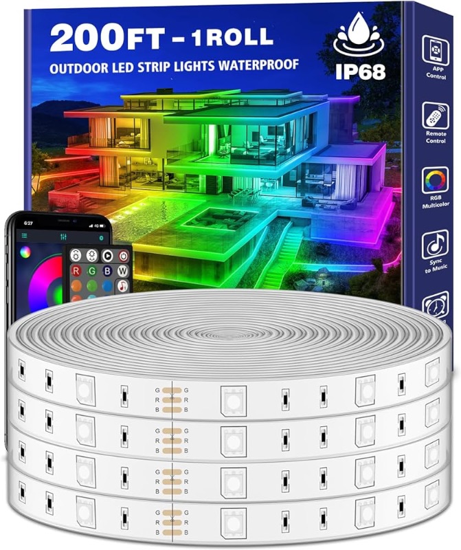 Photo 1 of 200ft Outdoor LED Strip Lights Waterproof 1 Roll,IP68 Outside