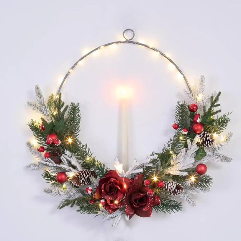 Photo 1 of *****STOCK IMAGE FOR SAMPLE*****
prelit Christmas Hoop Wreath 