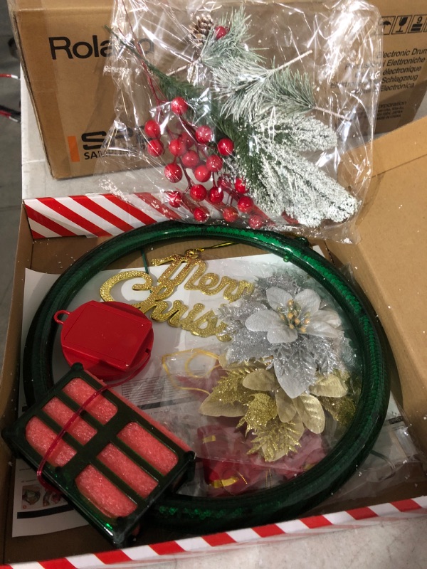 Photo 1 of *****STOCK IMAGE FOR SAMPLE*****
prelit Christmas Hoop Wreath 