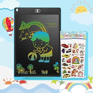 Photo 1 of Doodle Board 12 inch LCD Erasable Writing Tablet Doodle Pad Toddler Scribbler Board Colorful Screen (Blue)