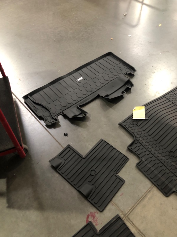 Photo 3 of ***USED - LIKELY MISSING PARTS - UNABLE TO VERIFY FUNCTIONALITY***
3W Floor Mats & Cargo Liner Fit Toyota Sienna 2021-2024 (Only for 8 Seat with Spare Tire), TPE All Weather Custom Fit Floor Liner for Sienna 1st, 2nd and 3rd Row and Trunk, Black 1-3Row Ma