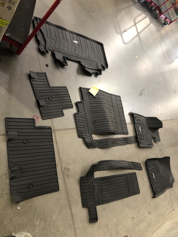 Photo 5 of ***USED - LIKELY MISSING PARTS - UNABLE TO VERIFY FUNCTIONALITY***
3W Floor Mats & Cargo Liner Fit Toyota Sienna 2021-2024 (Only for 8 Seat with Spare Tire), TPE All Weather Custom Fit Floor Liner for Sienna 1st, 2nd and 3rd Row and Trunk, Black 1-3Row Ma