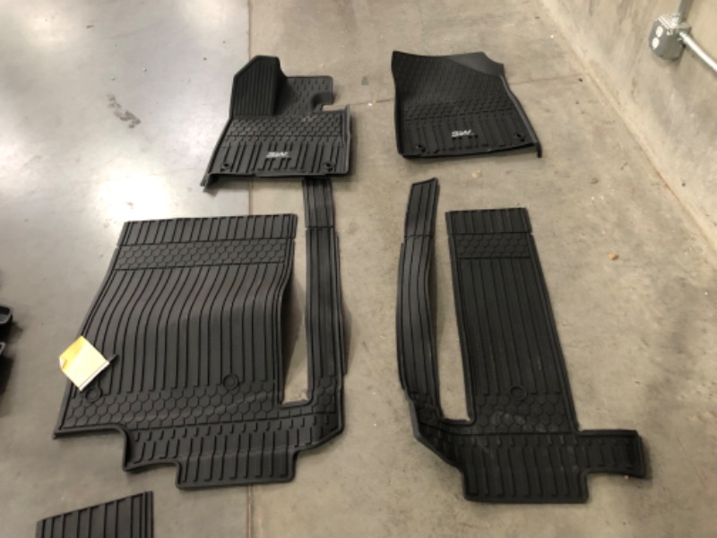 Photo 2 of ***USED - LIKELY MISSING PARTS - UNABLE TO VERIFY FUNCTIONALITY***
3W Floor Mats & Cargo Liner Fit Toyota Sienna 2021-2024 (Only for 8 Seat with Spare Tire), TPE All Weather Custom Fit Floor Liner for Sienna 1st, 2nd and 3rd Row and Trunk, Black 1-3Row Ma