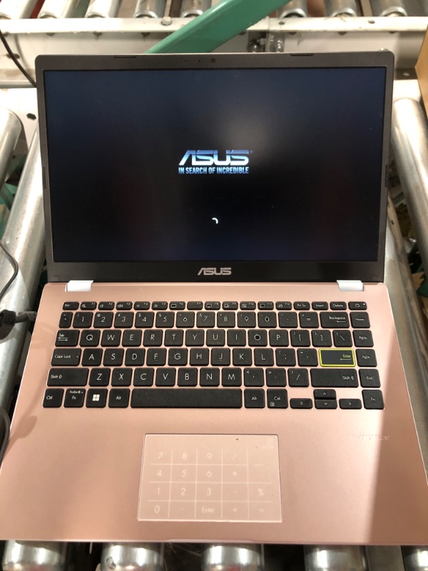 Photo 2 of Asus 2022 14'' HD Laptop, Intel Celeron N4020 Processor, 4GB RAM, 64GB eMMC Flash Memory, Graphics 500, Webcam, Stereo Speakers, Black, Windows 11S, 32GB Snowbell USB Card