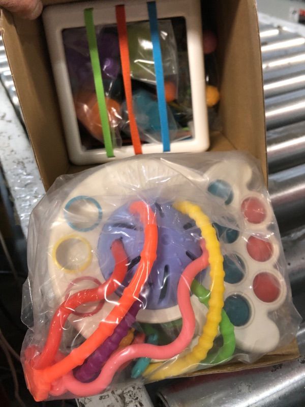 Photo 1 of 3 in 1 Montessori Toys for Baby 0-3-6-9-12 Months, Pull String Baby Teething Toys, Color Shape Sensory, Montessori Toys Baby Teether, Developmental Toys for Toddler, Gift for Baby Toys 6-12-18 Months multicolored Large