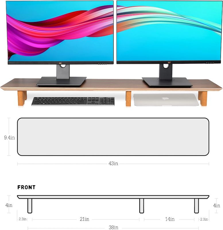 Photo 1 of Aothia Large Dual Monitor Stand Riser