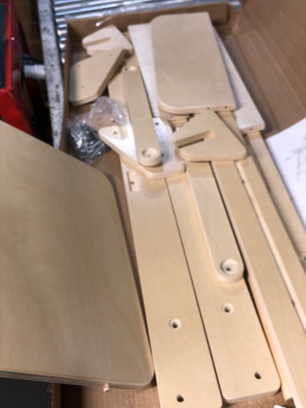 Photo 3 of ***USED - MISSING HARDWARE - OTHER PARTS LIKELY MISSING AS WELL***
Folding Toddler Step Stool, Wooden Montessori Toddler Tower, Kitchen Tower, Kids Step Stool Toddler Tower for Toddlers and Kids 2 Years to 6 Years.