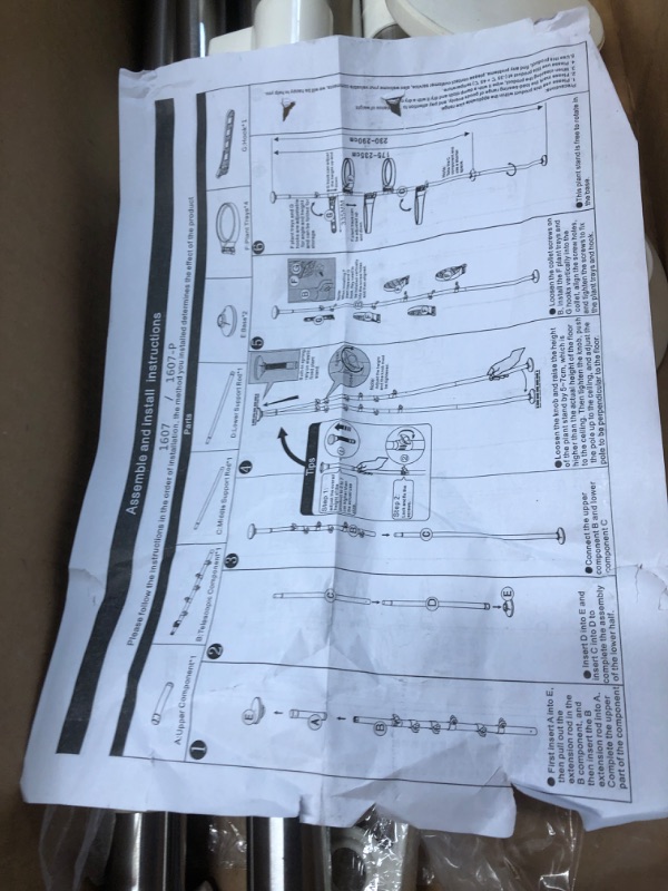 Photo 3 of ***USED - LIKELY MISSING PARTS - UNABLE TO VERIFY FUNCTIONALITY***
Yuanjimi Plant Stand Indoor/Outdoor 5 Tiered Tension Plant Pole with 4 Trays and Hanging Hook for Living Room Balcony Patio Decor, White 4-Tray-White