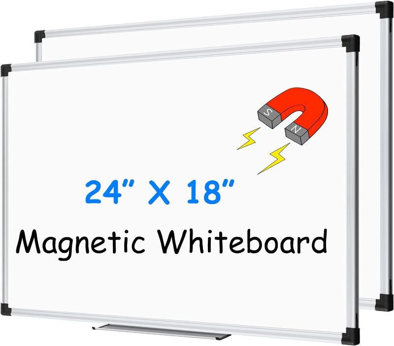 Photo 1 of 2 PACK Magnetic Dry Erase Whiteboard 24 x 18 Inch