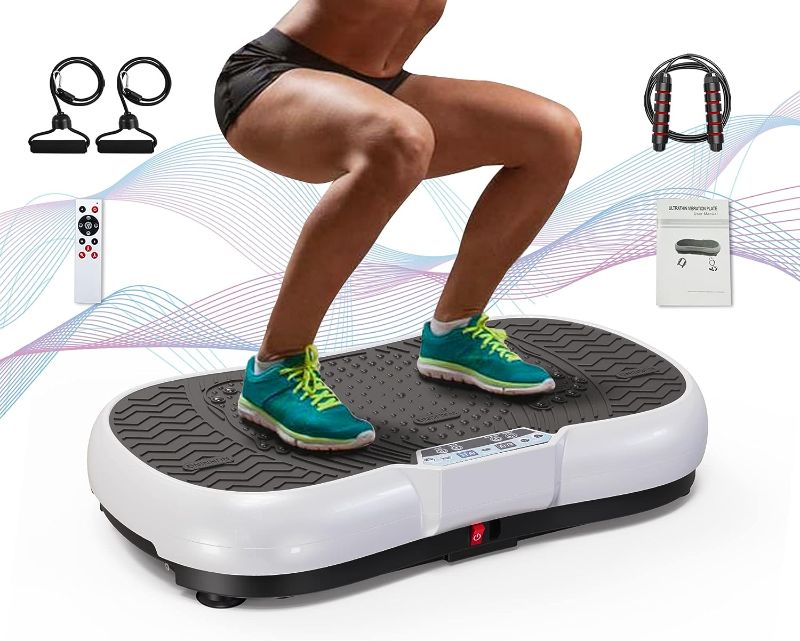 Photo 1 of ***read notes***
Bigzzia Vibration Plate Exercise Machine 10 Modes Whole Body Workout Vibration Fitness Platform w/ Loop Bands Jump Rope Bluetooth Speaker Home Training.