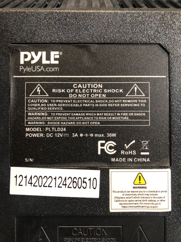 Photo 4 of ***READ NOTES***
Pyle 21.5 Inch 1080p LED RV Television - Slim Flat Screen Monitor FHD Small TV w/HDMI, RCA, Multimedia Disk/DVD Combo, 12/24 Volt Car Adapter, Wall Mount, Works w/Mac PC, Includes Remote Control,Black