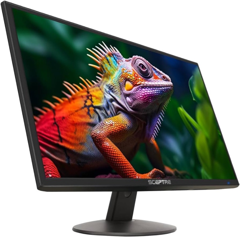 Photo 1 of Sceptre 24-inch Professional Thin 1080p LED Monitor 99% sRGB 2x HDMI VGA Build-in Speakers, Machine Black (E248W-19203R Series)