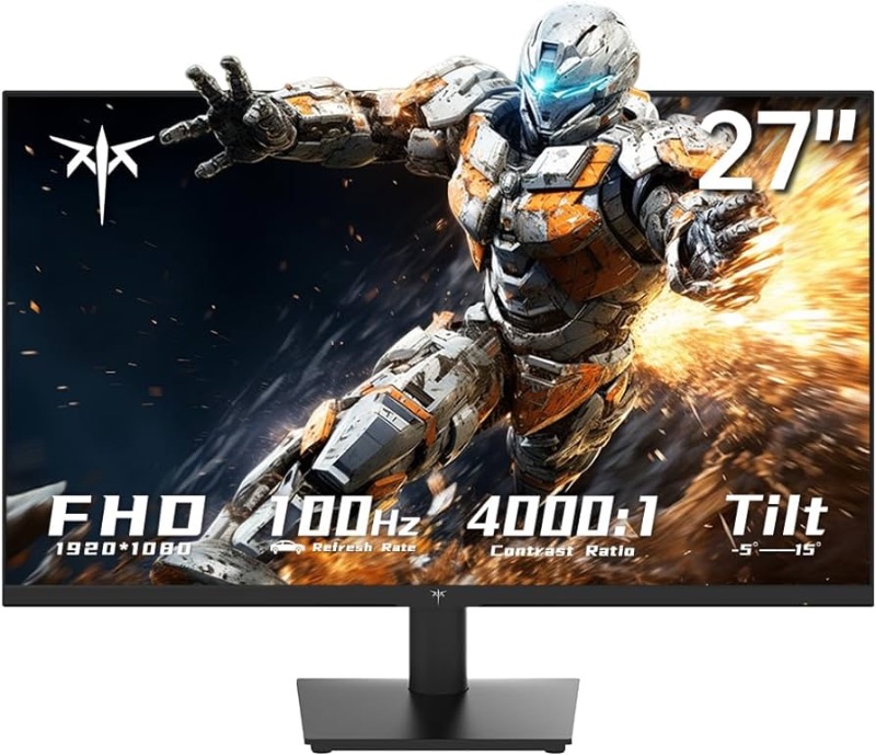 Photo 1 of KTC Store
27 Inch Computer Monitor, 1080P Full HD 100Hz Gaming Monitor with HDR10, Freesync, HDMI & VGA Ports, VESA, Tilt Adjustable, Eye Care, Frameless Office PC Monitor, H27V13