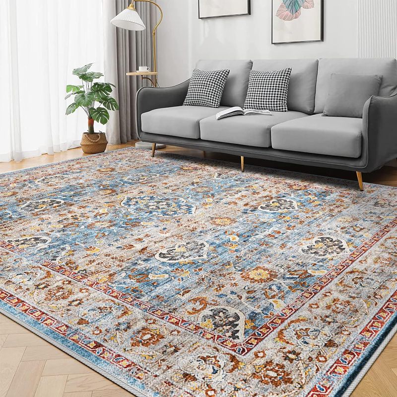 Photo 2 of ***READ NOTES***
RUUGME Washable 9x12 Area Rugs - Large Rugs for Living Room Stain Resistant Carpet Vintage Rugs for Bedroom with Non Slip Backing Home Decor Floor Decoration Mat (9x12 Brick) 9'x12' Brick