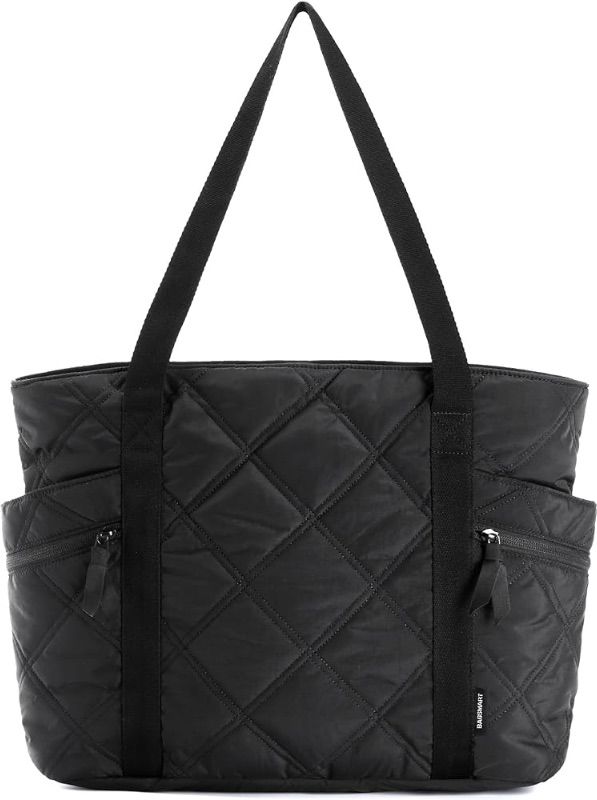 Photo 1 of BAGSMART Tote Bag for Women, Travel Essentials Large Tote Bag with Zipper, Quilted Puffer Bag Carry On Bag for Travel Work