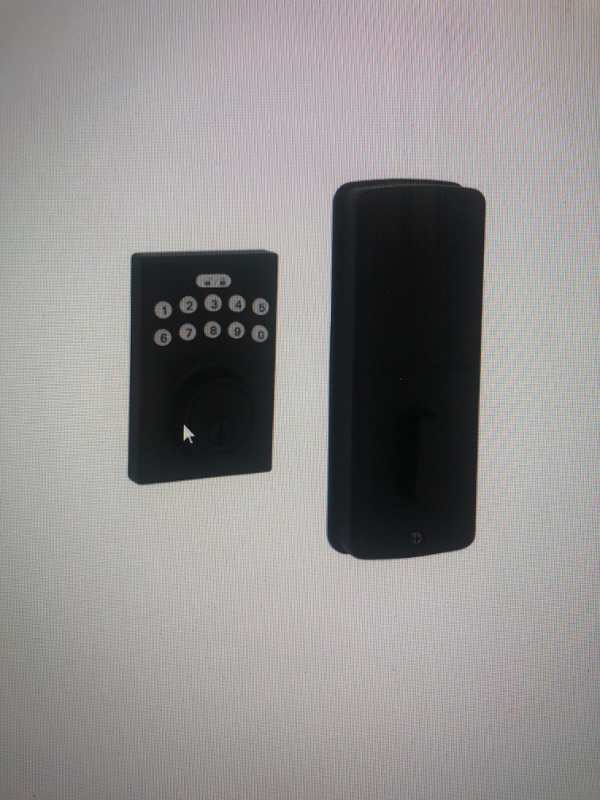 Photo 1 of **PARTS ONLY NON REFUNDABLE**
RELIABILT Bragg Matte Black Single Cylinder Electronic Deadbolt with Lighted Keypad