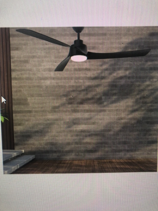 Photo 1 of **PARTS ONLY NON REFUNDABLE**
Minka Ceiling Fan Co. Ormond 60-in Matte Black Integrated LED Indoor Ceiling Fan with Light Remote (3-Blade)
