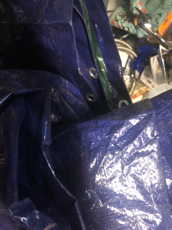 Photo 2 of 20x30 Multi-Purpose Blue Economy Poly Tarp (20'x30')