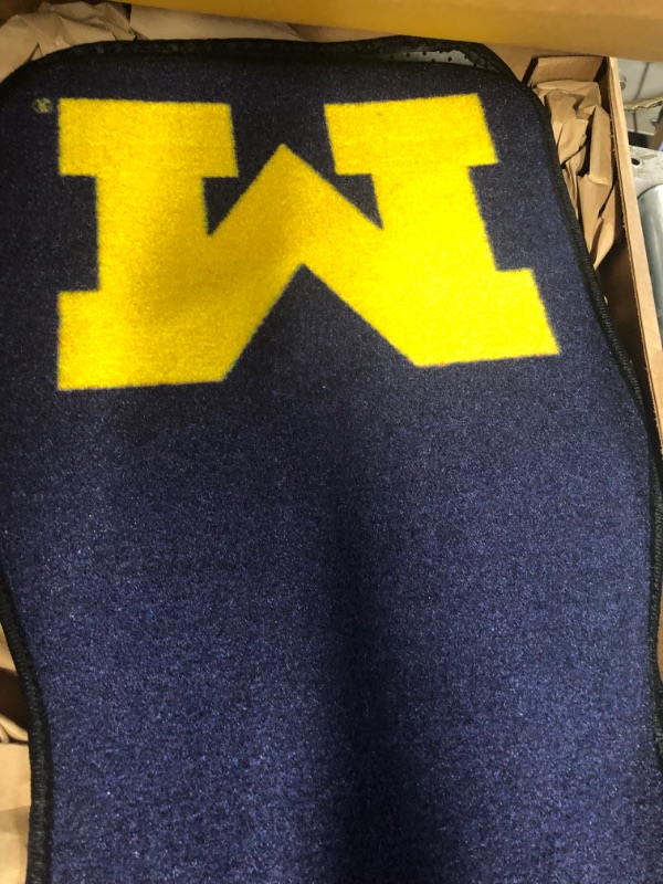 Photo 2 of FANMATS NCAA Womens Front Carpet Car Mat Set - 2 Pieces Michigan Wolverines 17"x27" Team Color