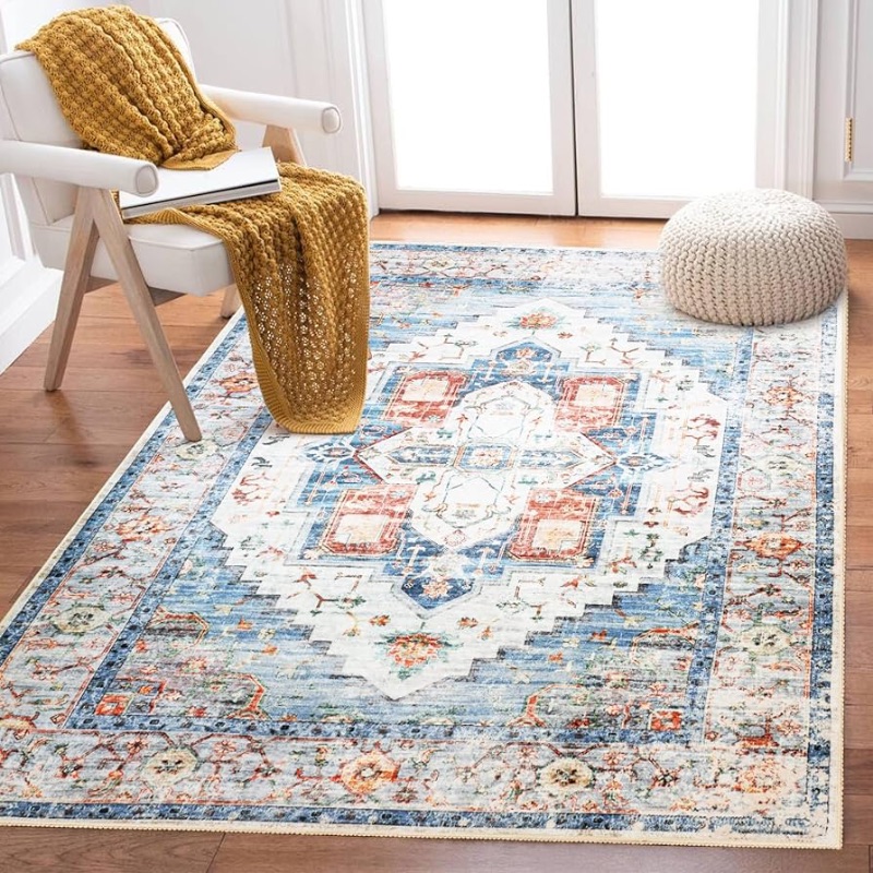 Photo 1 of ***READ NOTES***
Rose Home Fashion Store
Washable Area Rugs 6X9 Large Rug Non Slip Rugs Low-Pile Floor Carpet Distressed Printed Doormat Soft Area Rug for Living Room Dinning Room Bedroom Playroom Nursery Carpet Indoor-Blue