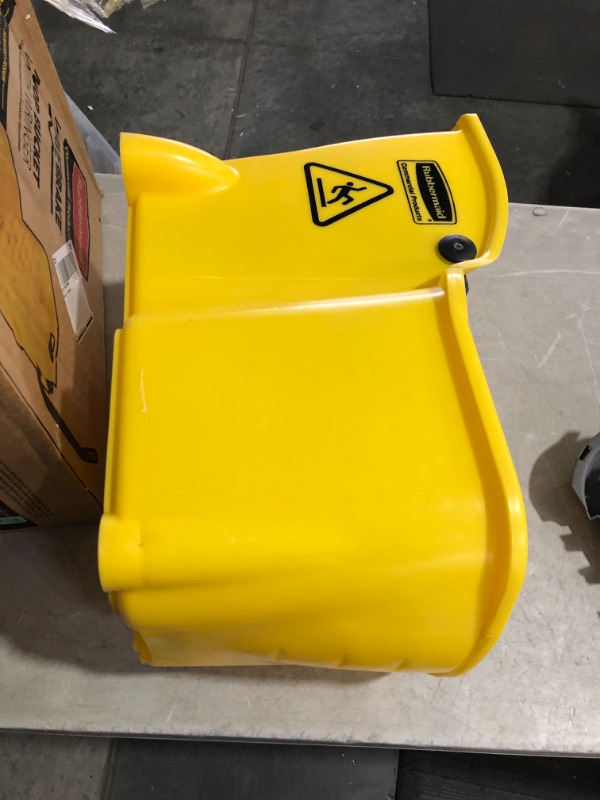 Photo 4 of ***NONREFUNDABLE - NOT FUNCTIONAL - FOR PARTS ONLY - SEE COMMENTS***
Rubbermaid Commercial Products, Mop Bucket with Wringer on Wheels, Heavy Duty All-in-One Tandem Mopping Bucket, Yellow, 31 Quart (FG738000YEL)