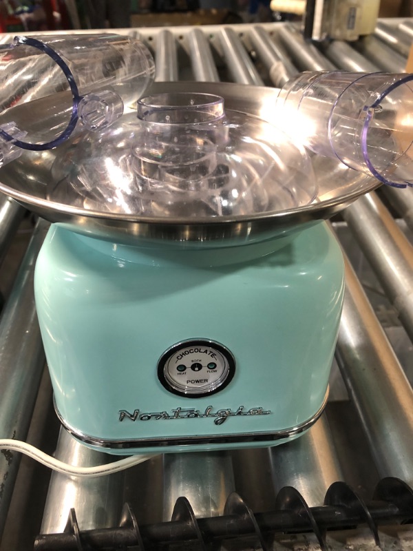 Photo 2 of Nostalgia Classic Electric Chocolate Fondue Fountain, 32-Ounce, 4 Tier Set, Fountain Machine for Cheese, Melting Chocolate, Liqueurs, Aqua