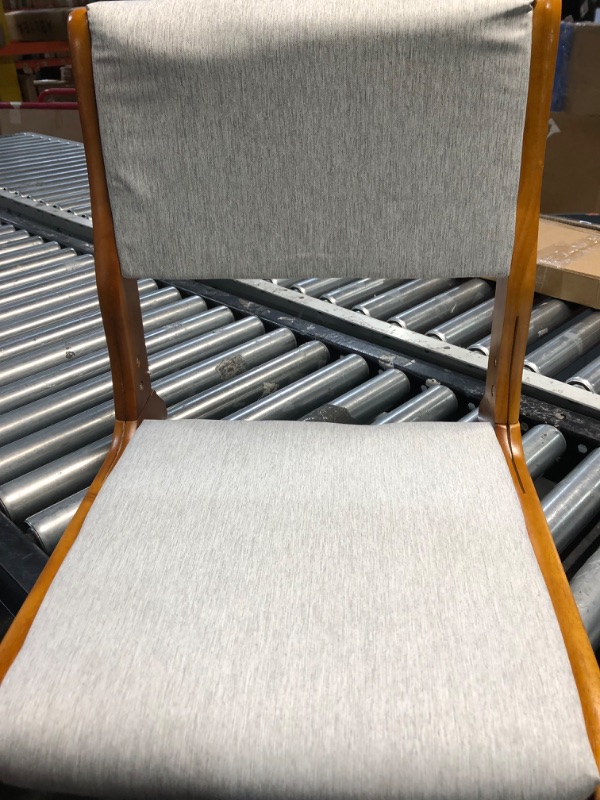 Photo 1 of Foldable Tatami Chair, Japanese loor Chair, Wood Legless Back Rest Chair with Cushion, Accent Meditation Floor Chair Bay Window, Walnut Walnut 1 Pack