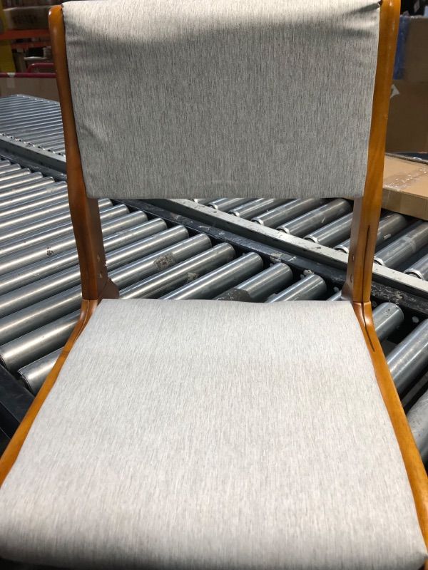 Photo 2 of Foldable Tatami Chair, Japanese loor Chair, Wood Legless Back Rest Chair with Cushion, Accent Meditation Floor Chair Bay Window, Walnut Walnut 1 Pack
