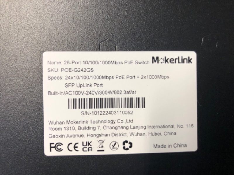 Photo 4 of MokerLink 26 Port Gigabit Managed Switch, 24 Port GE, 2 x 1G SFP, L2+ Smart Web Managed, Rackmount Fanless, QoS Vlan IGMP and Static Routing 26*1G Managed