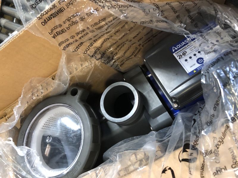 Photo 1 of Aquastrong 2 HP In/Above Ground Pool Pump with Timer, 220V, 8917GPH, High Flow, Powerful Self Primming Swimming Pool Pumps with Filter Basket